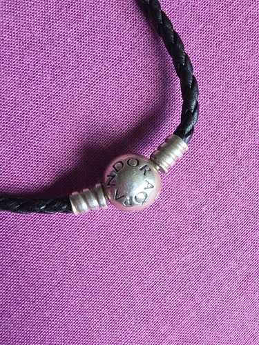 Pandora black leather - black, rope