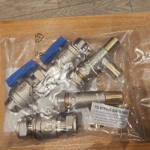 22mm water softener - bypass, kit