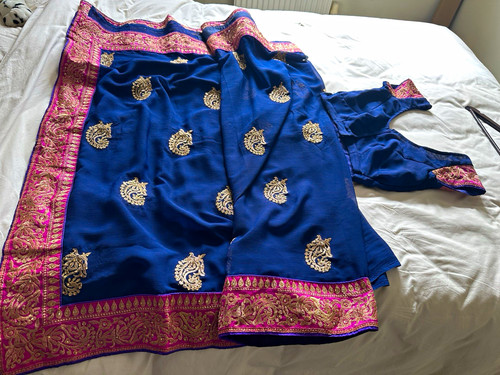Beautiful navy blue georgette - navy,