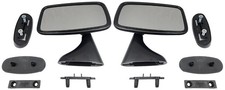 Pair of Tex Style Black Exterior Door Mirrors Classic Mini Ford MG MGB Triumph