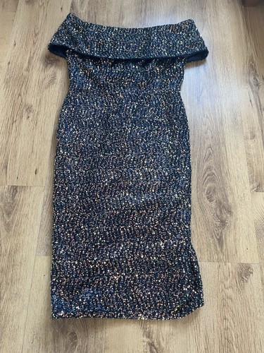 Navy sequin cocktail dress - navy,