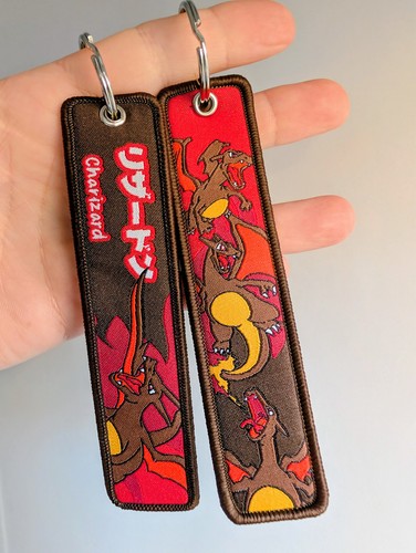 Pokémon embroidered keyring - embroidered,