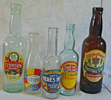 5 x Vintage Labeled Beer and