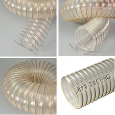 PU Flexible Ducting Hose Pipe PVC Ventilation Woodworking Fume & Dust Extraction