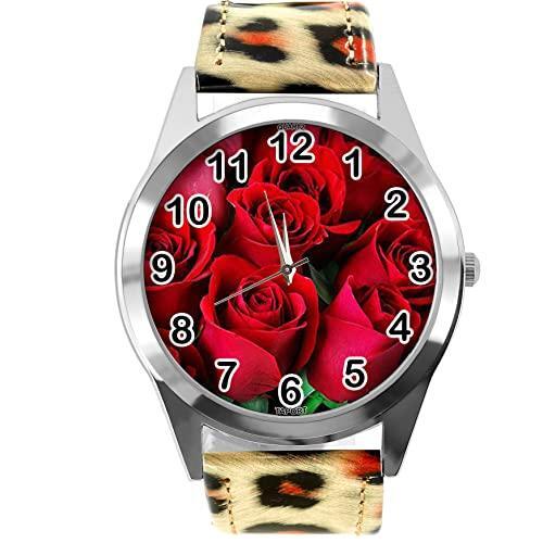 Leopard print leather round - leopard,