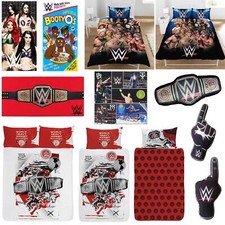 WWE Wrestling Championship Range - Single Double Duvet Covers, Cushions, Towels