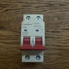 Fusebox IT1002 Double Pole 100A Main Switch Disconnector Isolator
