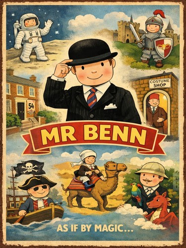 Benn metal wall sign man - benn,
