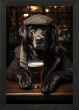 Black Labrador at the Pub
