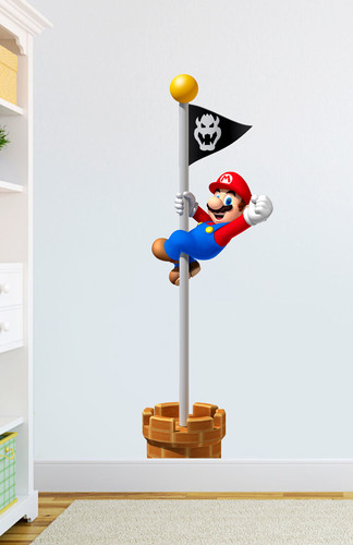 Super mario flagpole wall - super,