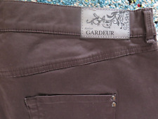 GARDEUR LADIES COTTON TROUSERS - JEANS - DARK BROWN - SIZE 22 - NEW