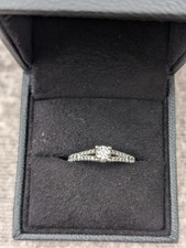 Tolkowsky Diamond Ring – 0.53ct F/SI2 Hearts & Arrows, 18K White Gold
