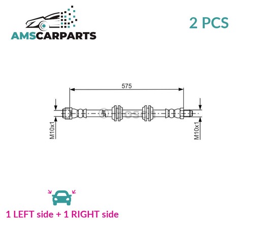 Brake hose line - rear, 1