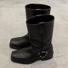 Gringos Men's Calf Boots Biker Cowboy Western Pull On Tall Leather UK