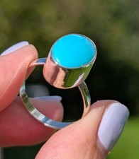 Large Vintage Turquoise Ring - UK size S-S1/2