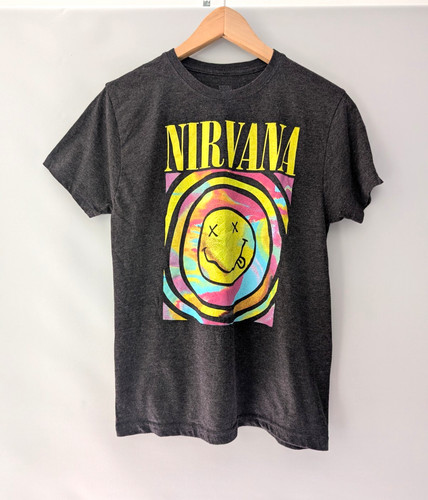Nirvana mens shirt charcoal - mens,