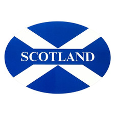 1x Scotland Scottish Flag Blue Car Sticker Bumper Window Oval Country Decal