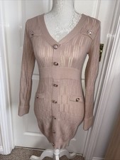 Ladies salmon pink dress with Button detail Size Small