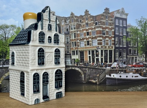 Klm delft blue miniature - blue,