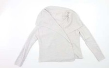 Matalan Womens Grey V-Neck Acrylic Blend Cardigan Size L