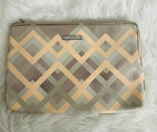 Stella And Dot Rose Gold Metallic Clutch Bag/pouch 