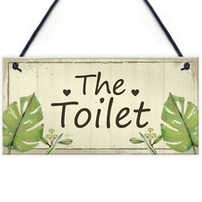 Shabby Chic Toilet Sign Door Plaque Bathroom Sign Bathroom Accessories Home Sign