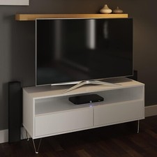 White TV Stand Unit with 2
