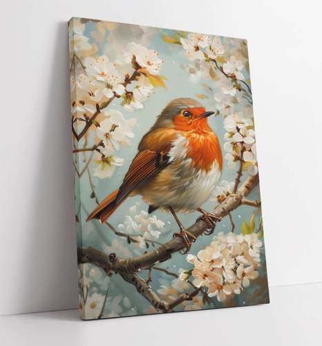 Cute robin white cherry - cute,