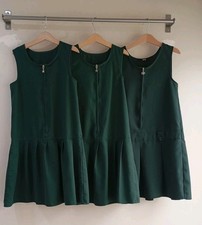 George/BHS Girls Green School Pinafore Dresses Bundle X 3  Age 8-9 & 10 Yrs