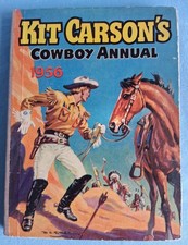 KIT CARSON'S COWBOY ANNUAL 1956 COMIC BOOK HARD COVER GOOD VINTAGE CONDITION