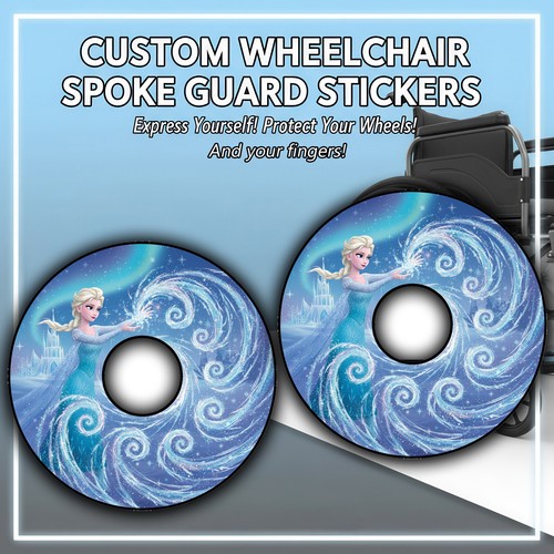 Wheelchair spoke guard sticker - guard,