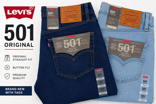 Levi 501 dark denim light - denim,