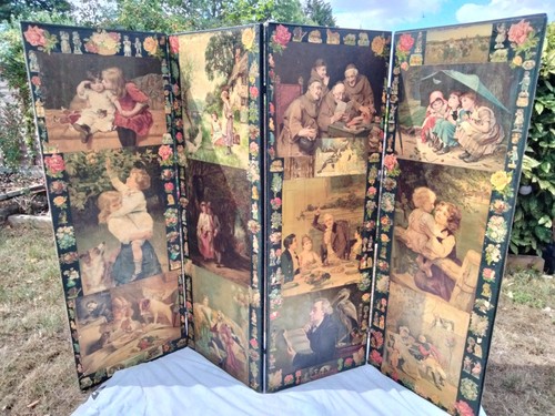 Screen victorian decopage - screen,