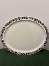 Large Oval Meat Platter Woods Ware Rouen Pattern