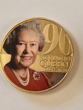 2016 Bailiwick of Jersey QEII E90th Birthday Gold Plated 50p Fifty pence coin