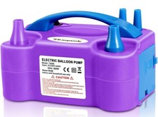 Electric Balloon Air Portable Dual Nozzle High Power Inflator Pump 