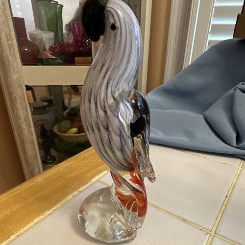 Art glass cockatoo - art, bird