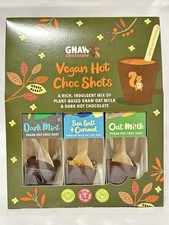 Gnaw Vegan Hot Chocolate Shots Gift Set – 3 Flavours – Mint, Caramel, Oat