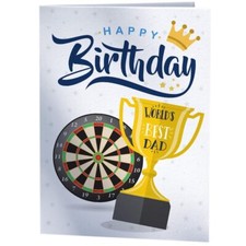 Darts Birthday Card for Dad -