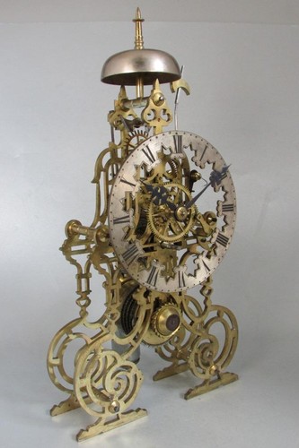 Antique skeleton clock evans - antique,