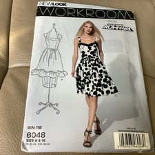 🧵# NEW/NEWLOOK WORKROOM PROJECT RUNWAY 6048 DRESS SEWING PATTERN - SIZES 4-16US