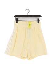 Adidas Women's Shorts UK 12 Yellow Striped 100% Polyester Sweat New with tags