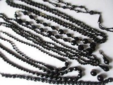 Vintage necklaces black glass