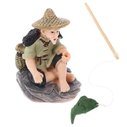 Realistic fisherman sculpture - realistic,