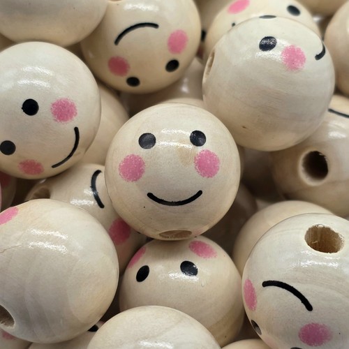 Pieces wooden beads 25mm - pieces,