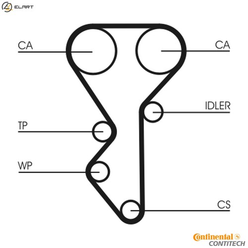 Timing belt kit - belt, ct955k1
