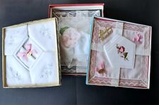 Vintage Handkerchief Sets x 3, Lacy & Irish Linen/Lawn, 7 Handkerchiefs
