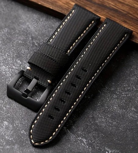 24mm sailcloth black strap - sailcloth,