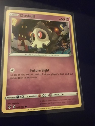 Pokemon card duskull 069 185 - duskull, 069/185