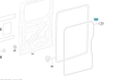 Genuine Mercedes Benz Sprinter 906 Left Sliding Door Sealing Seal A906 697 49 98